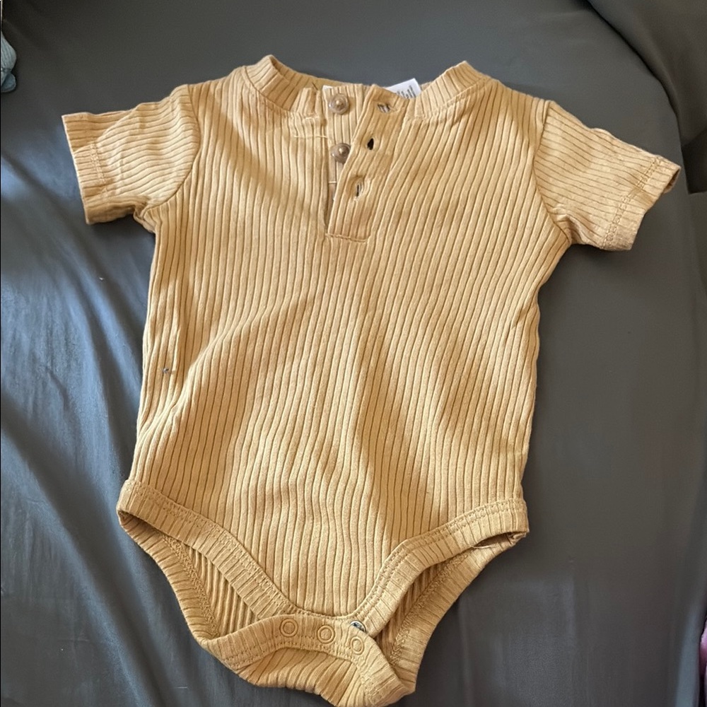 Ribbed Tan Kids One Piece